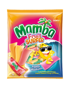 Storck Mamba Fruit Surfer, Kaustreifen in 4 Sorten, 290g